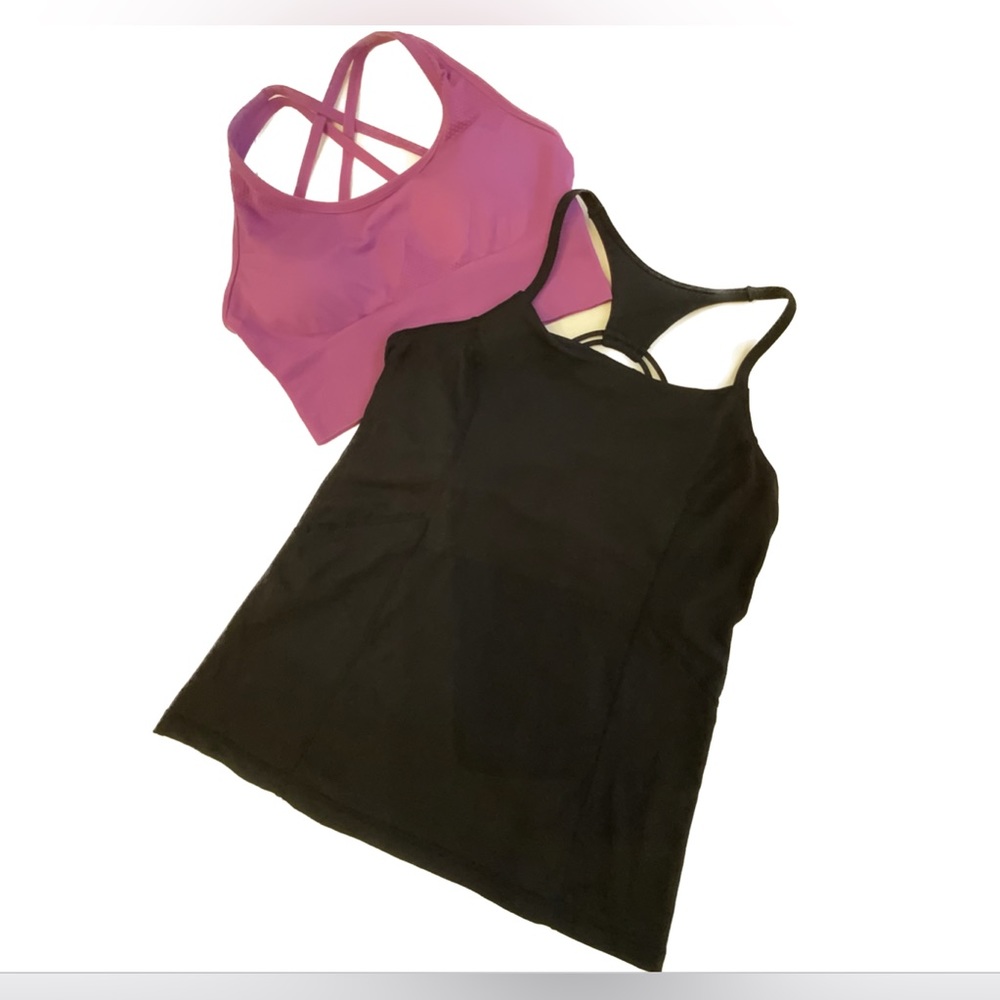 Zella workout tanks - two, black and pink